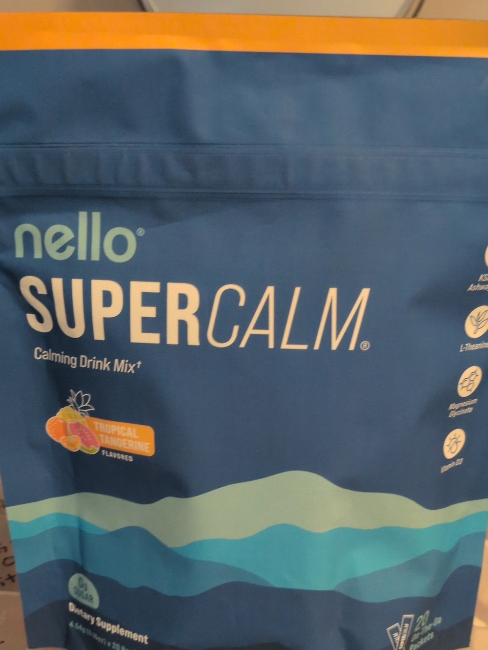 SUPER CALM Calming Drink Mix - Blue Tropical Tangerine 20 Pkts New